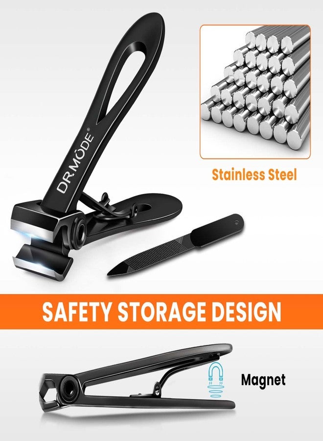 درمود مقص أظافر مستقيم للأظافر السميكة، مقص أظافر قدم كبير شديد التحمل لكبار السن بفتحة فك واسعة 17 مم، مقص أظافر قدم حاد للغاية من الفولاذ المقاوم للصدأ للرجال مع مبرد - Image 5